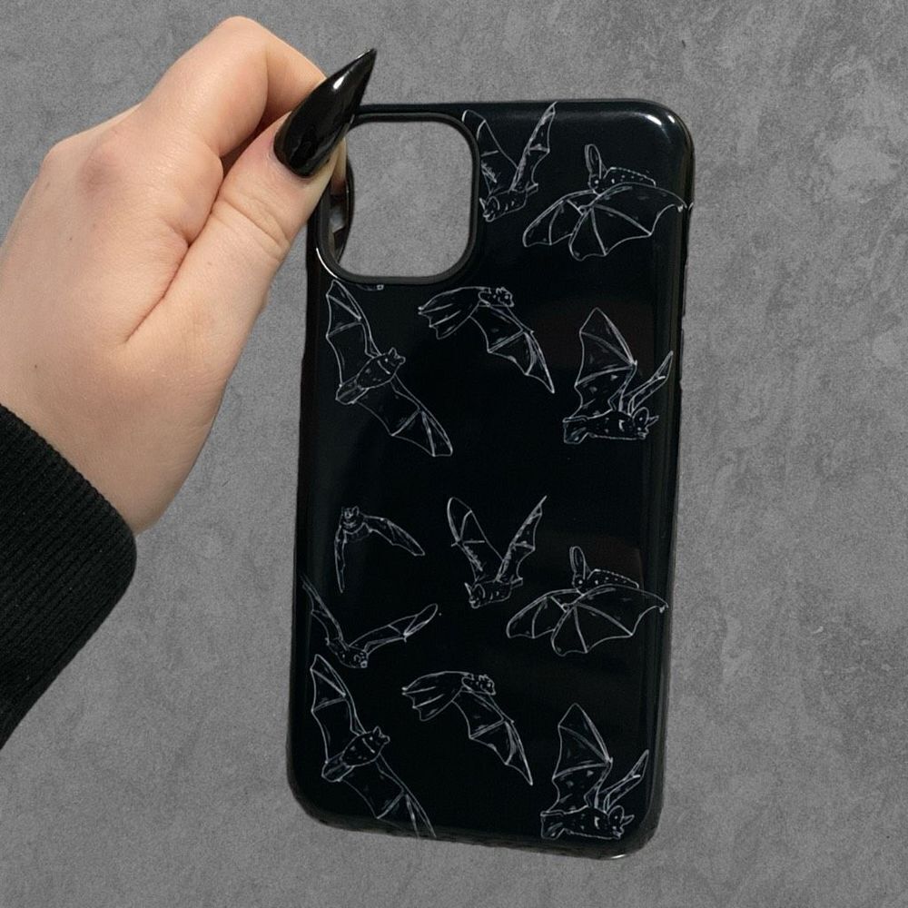 REDBUBBLE | NEW iPhone 11 Pro Max Flying Bats Black & Green Tough Phone Case - Picture 6 of 6